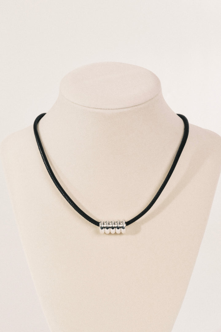 Hollyhock Silver Necklace