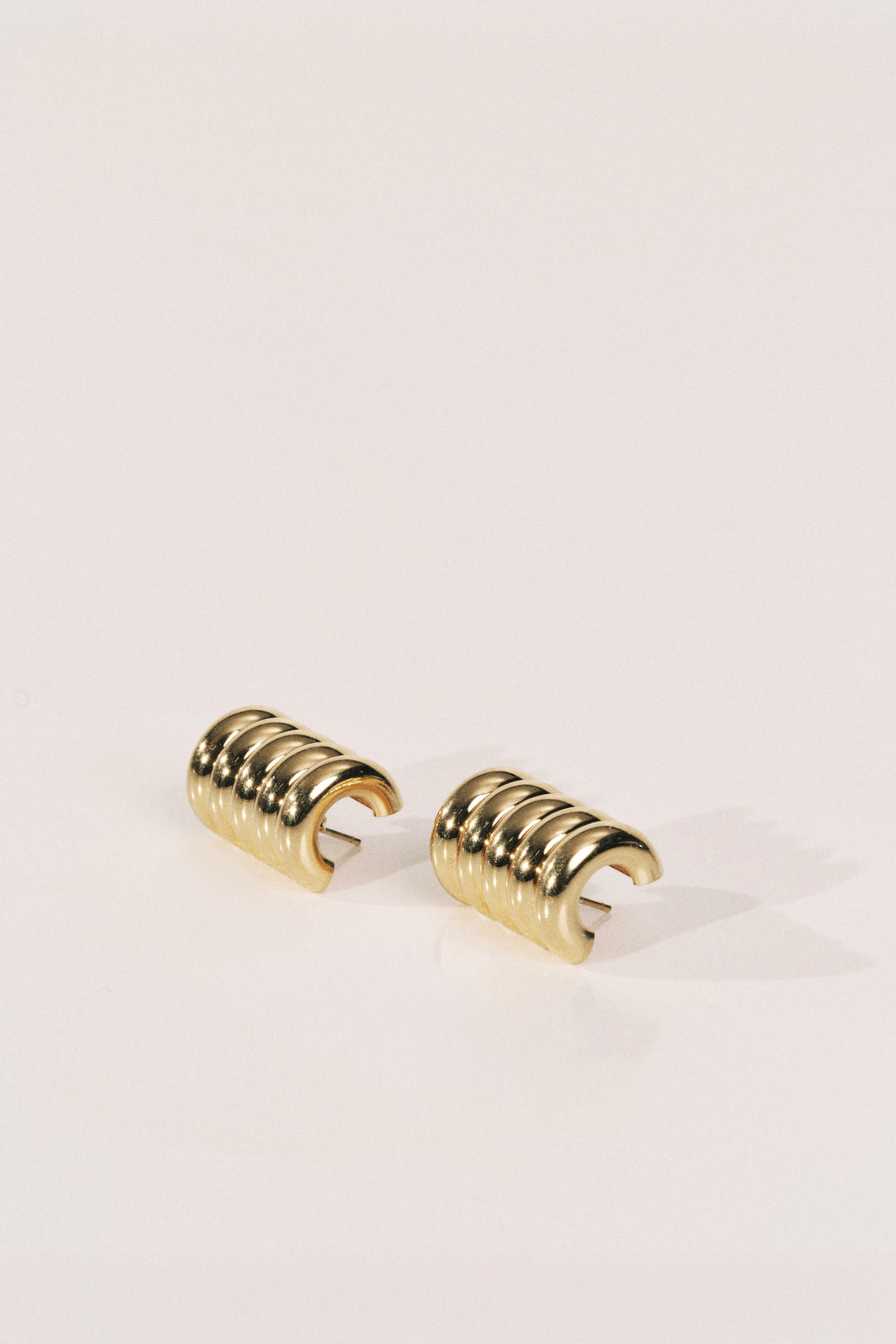 Hollyhock Gold Earrings Large
