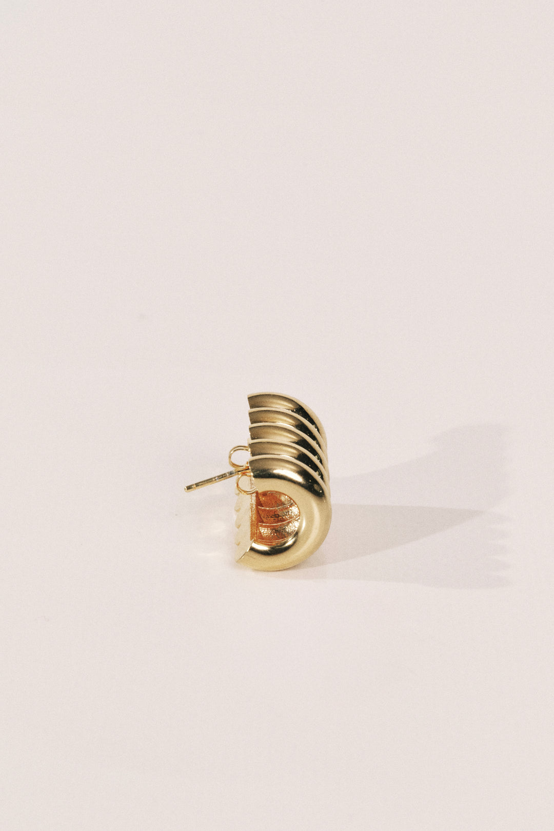 Hollyhock Gold Earrings Large