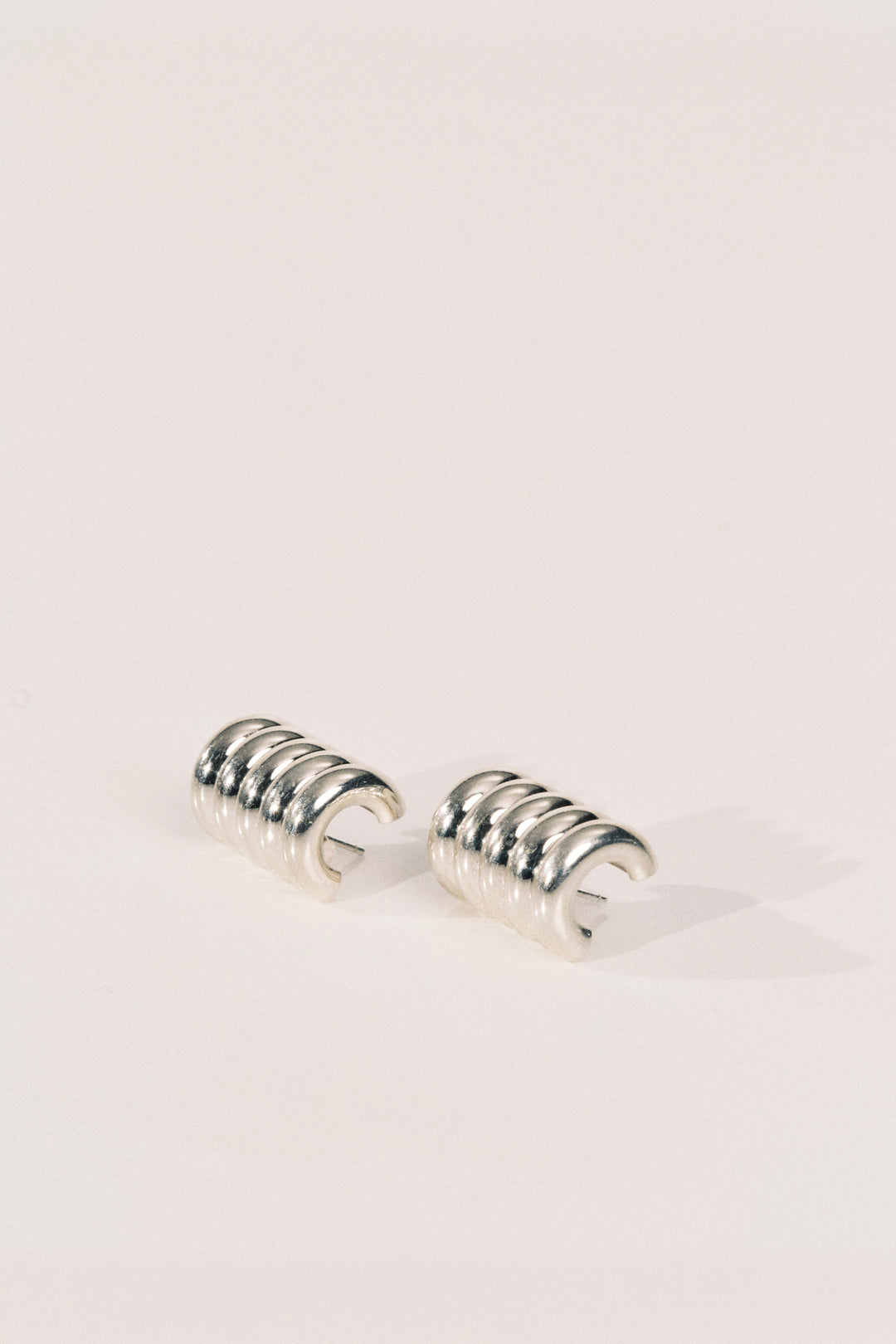 Hollyhock Silver Earrings Large