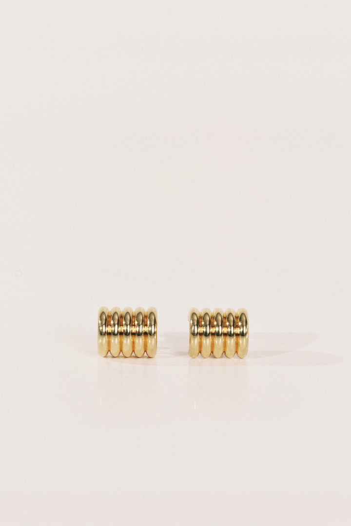 Hollyhock Medium Earrings Gold