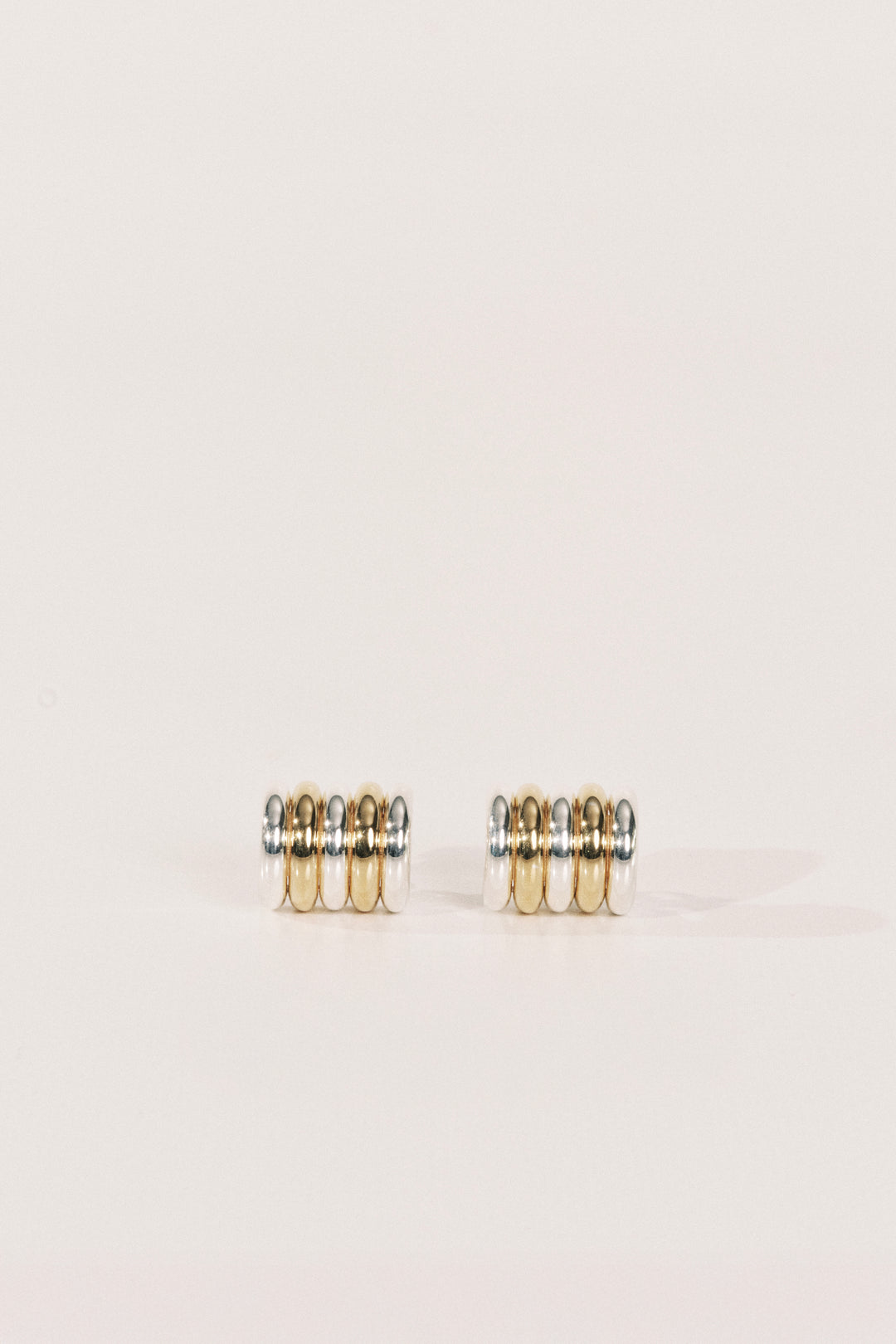 Hollyhock Mixed Metal Earrings Medium