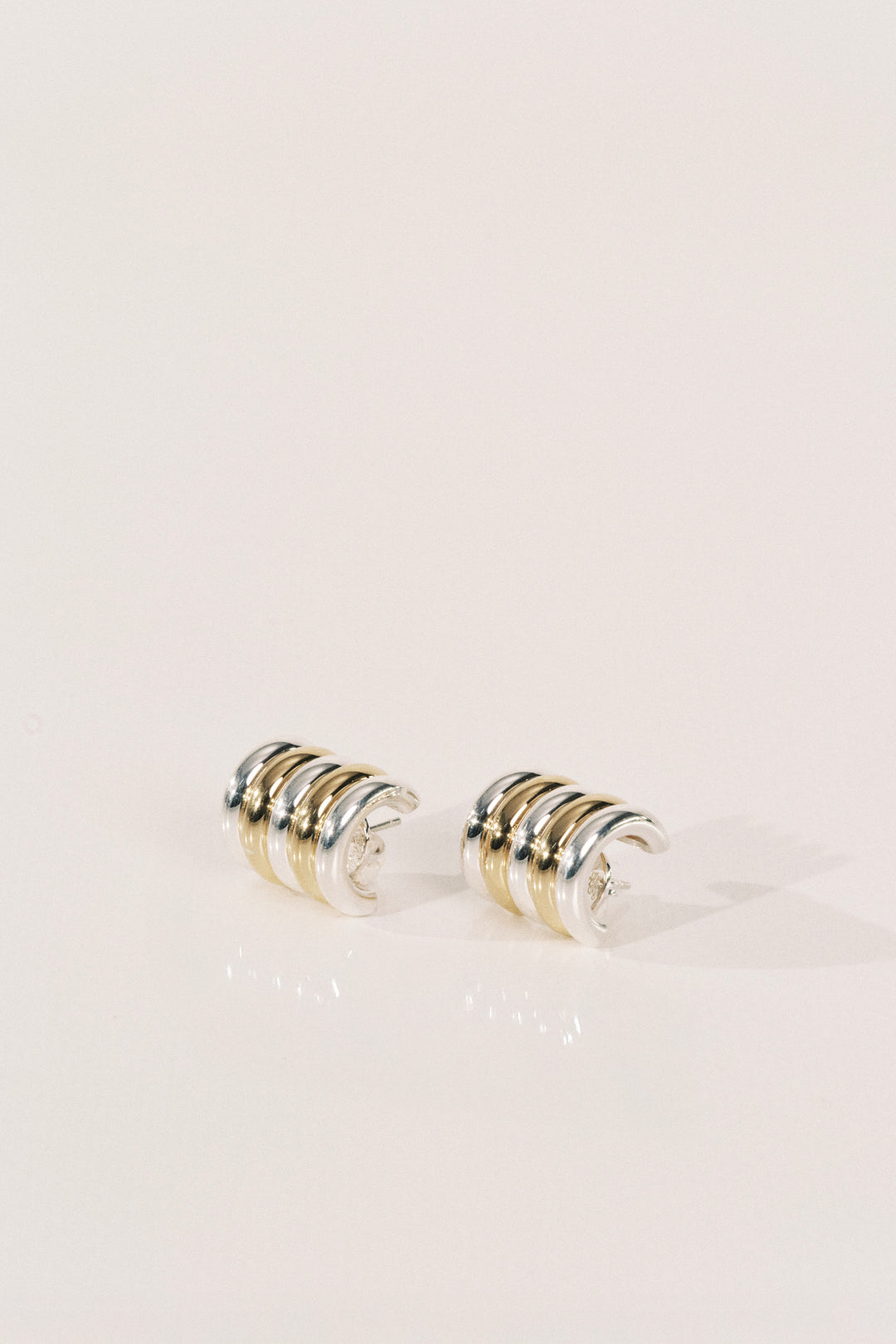 Hollyhock Mixed Metal Earrings Medium