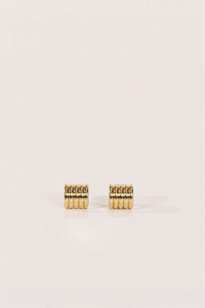 Hollyhock Small Earrings Gold