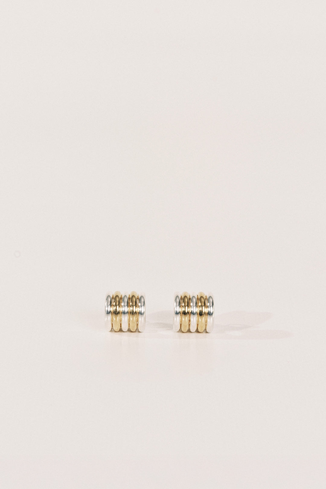 Hollyhock Mixed Metal Earrings Small