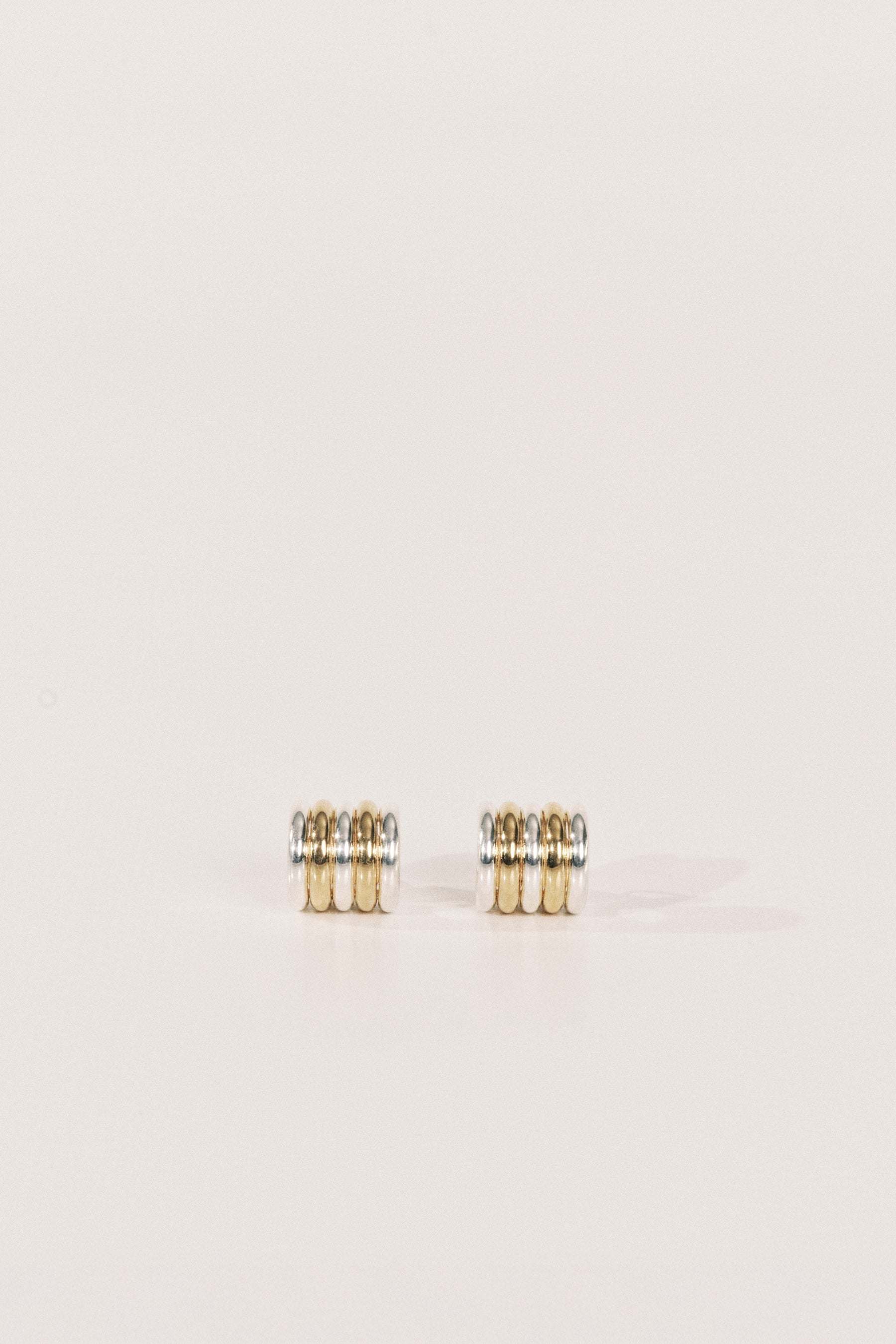 Hollyhock Mixed Metal Earrings Small