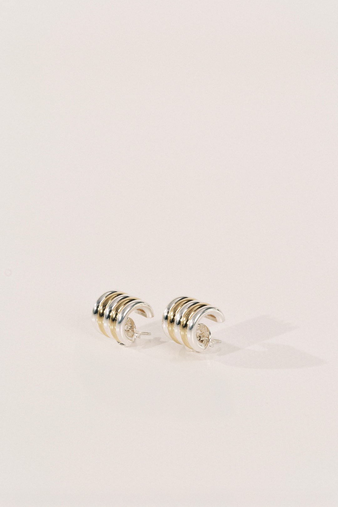 Hollyhock Mixed Metal Earrings Small