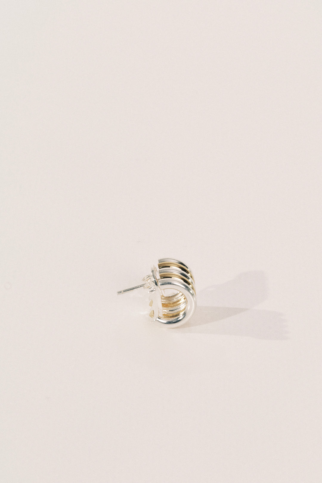 Hollyhock Mixed Metal Earrings Small
