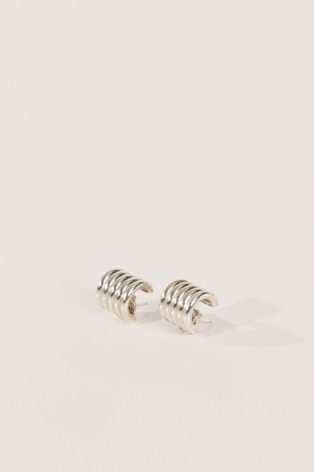 Hollyhock Silver Earrings Small
