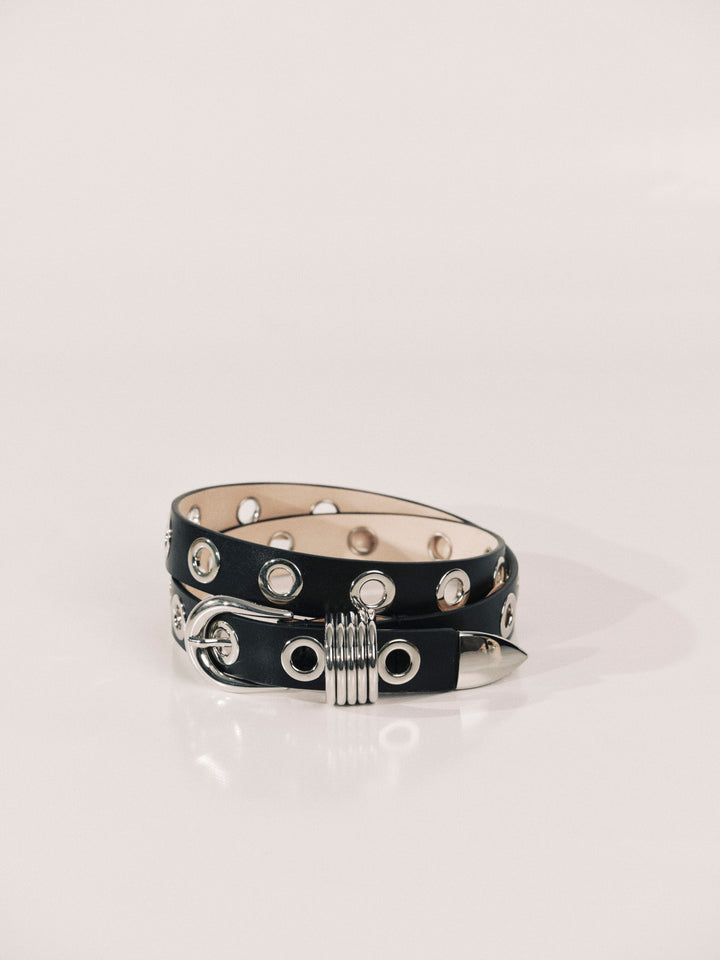 Full Rivet Black Silver