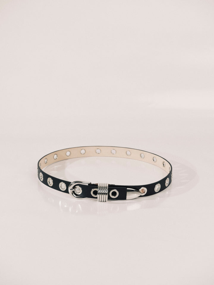 Full Rivet Black Silver