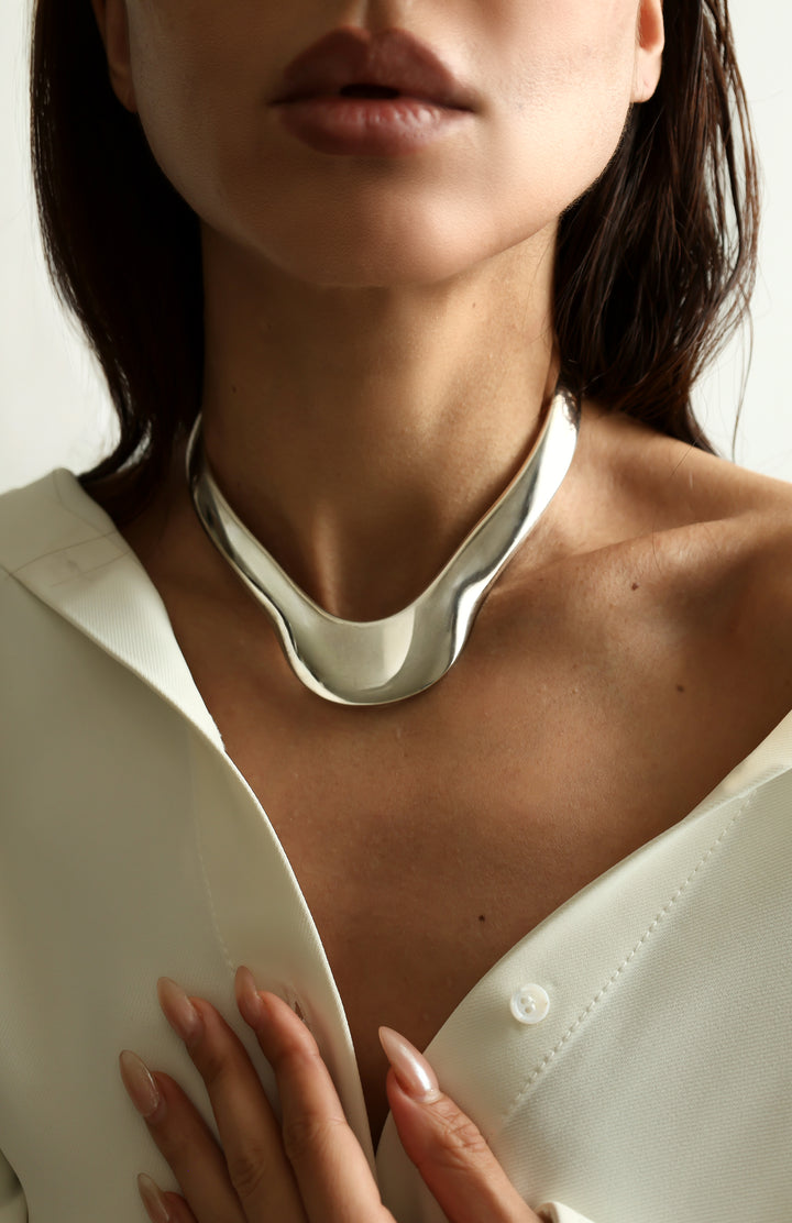 Brancusi Silver Choker