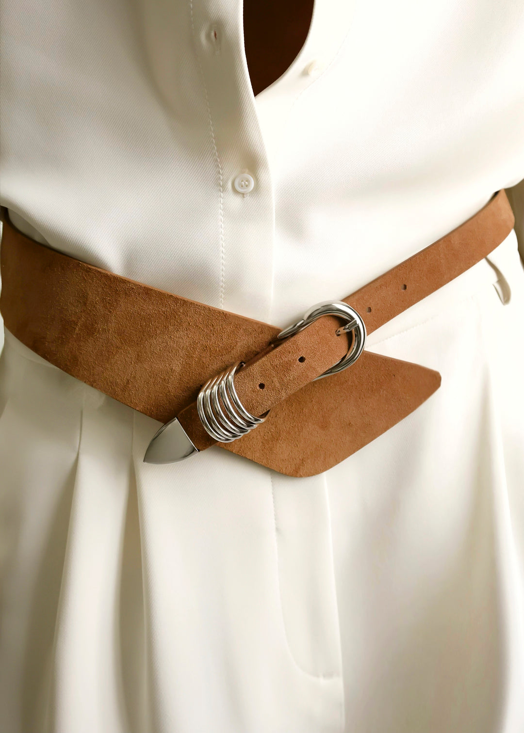 Alcott Caramel Suede Silver