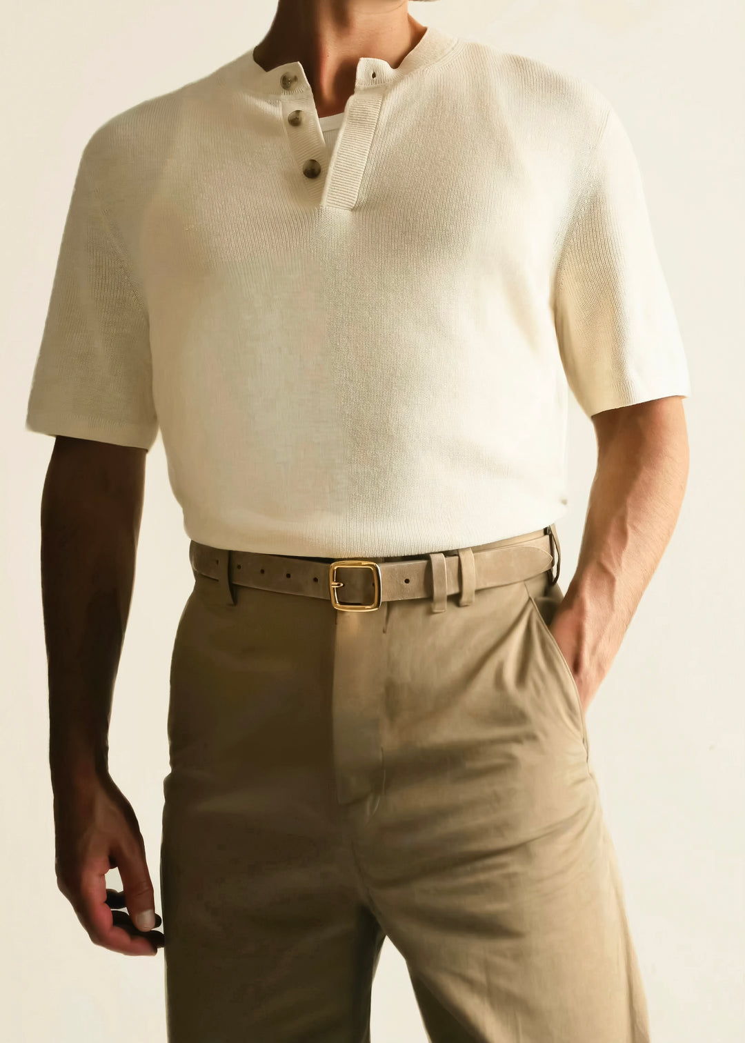 Baptiste Man Buff Suede Gold