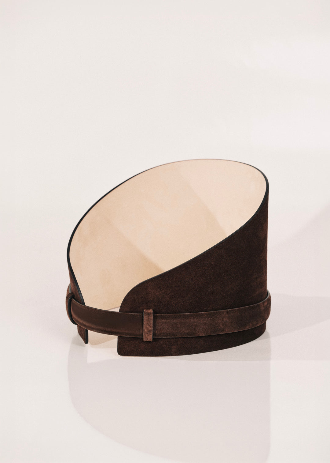 Bodice Belt Short Chocolate Suede Gold