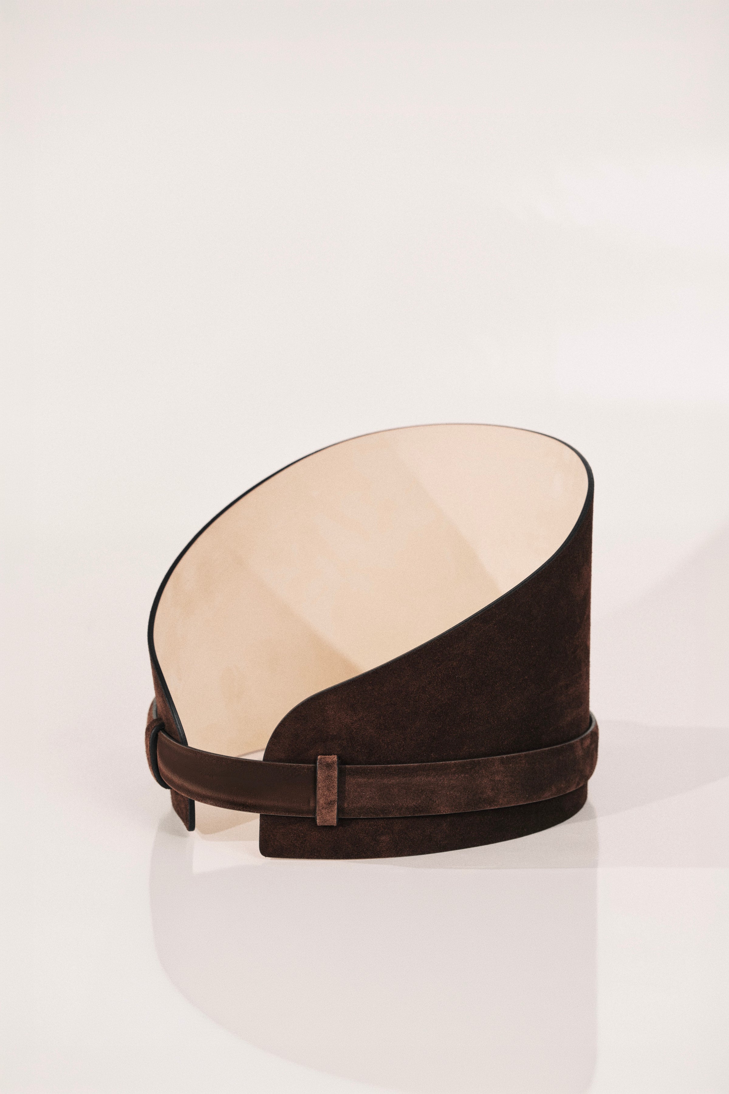 Bodice Belt Short Chocolate Suede Gold
