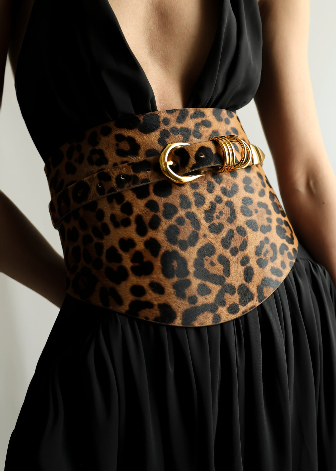 Bodice Belt Jaguar Calf Hair Gold