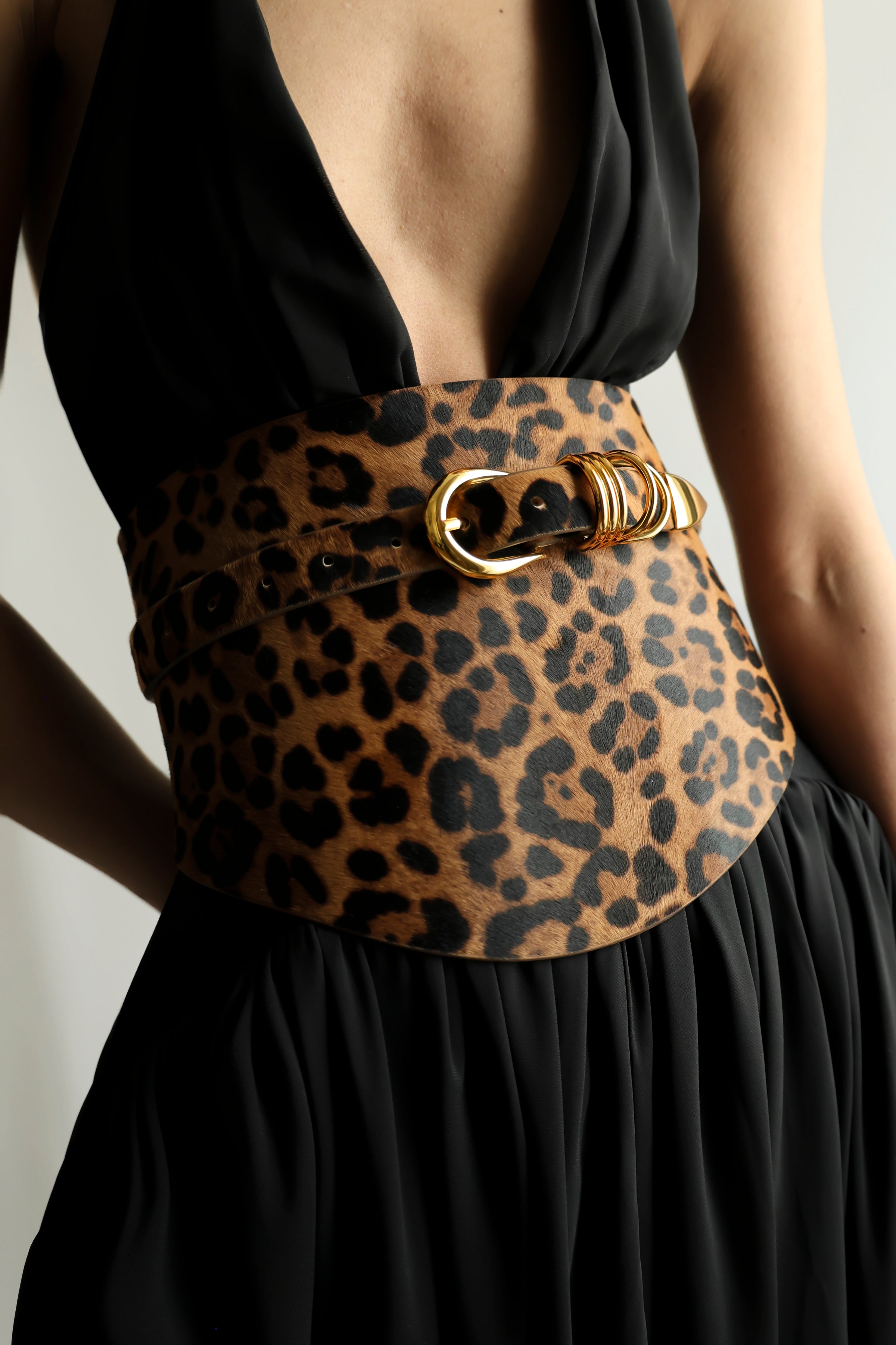 Bodice Belt Jaguar Calf Hair Gold