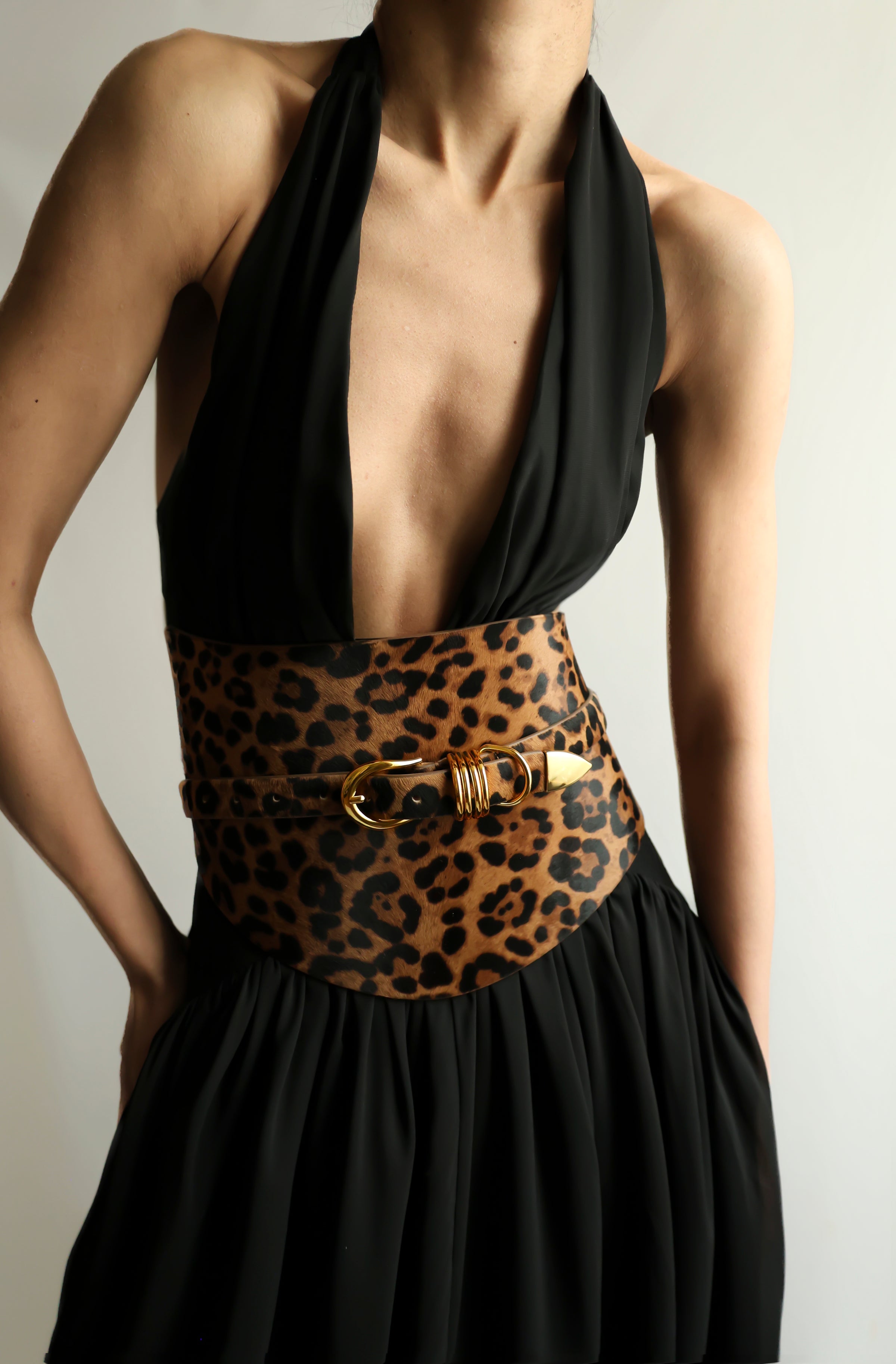 Bodice Belt Jaguar Calf Hair Gold