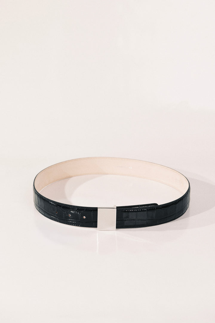 Brandt Black Alligator Silver