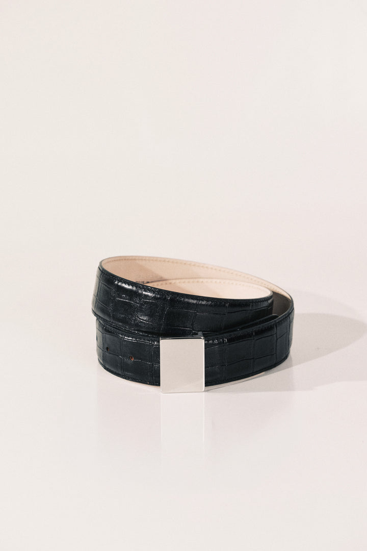 Brandt Black Alligator Silver