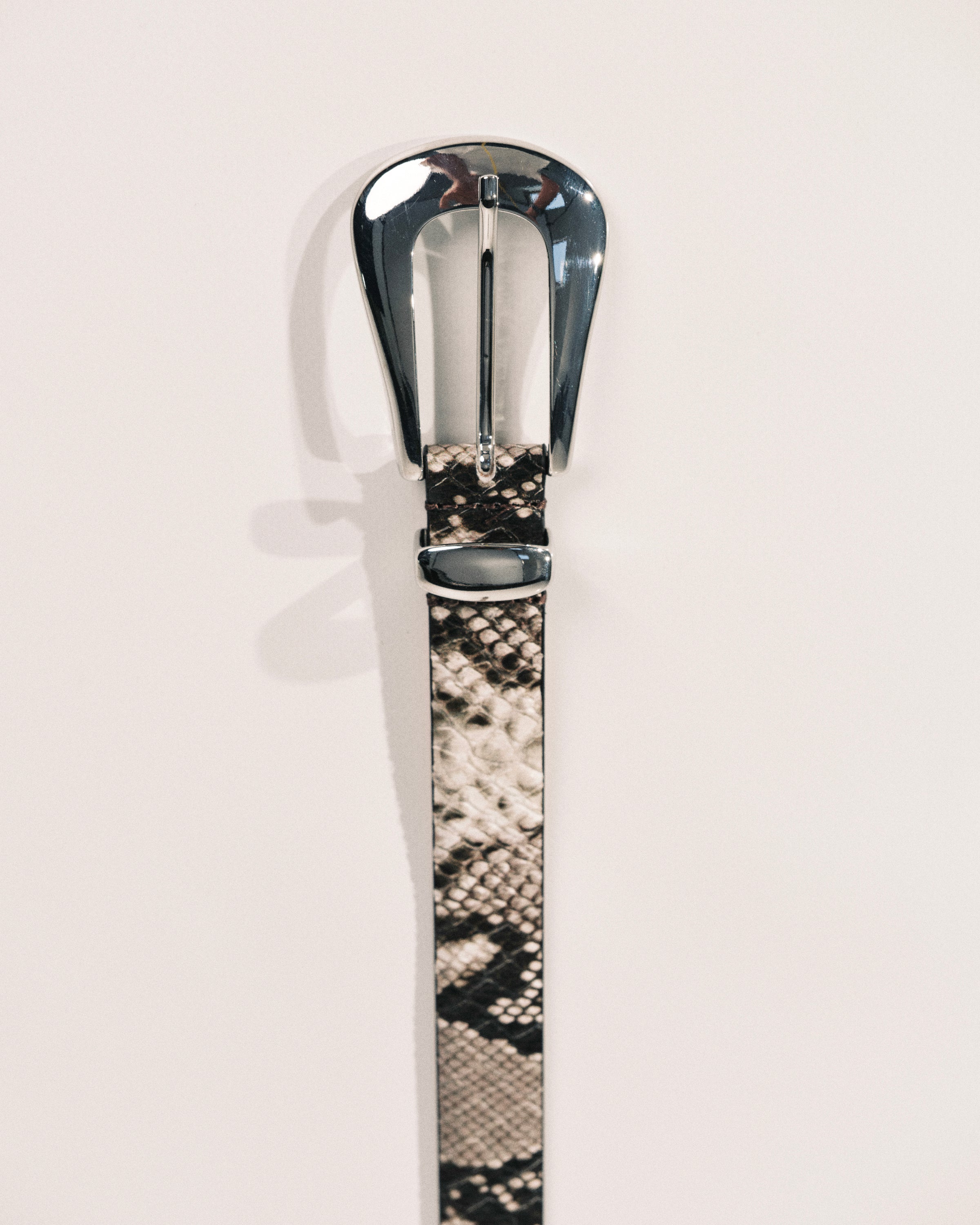 Colette Beige Snake Silver
