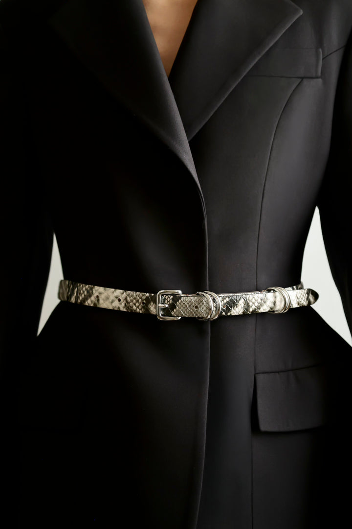 Constance Beige Snake Silver