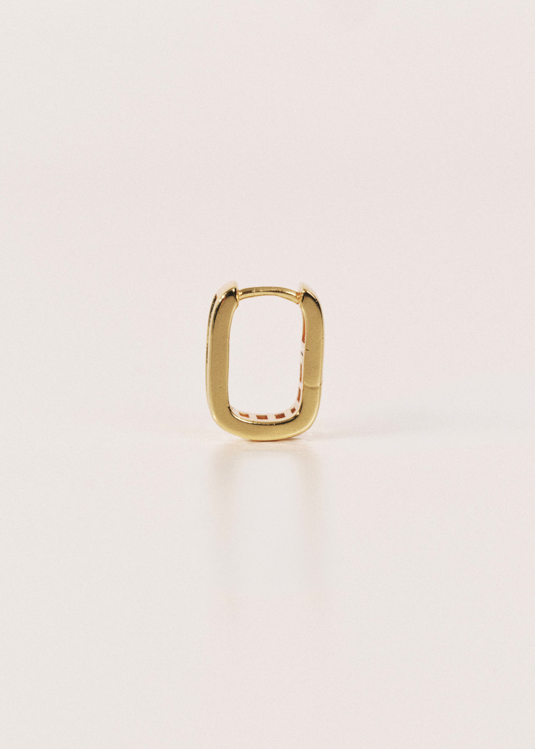Crystal Baguette Huggies Gold