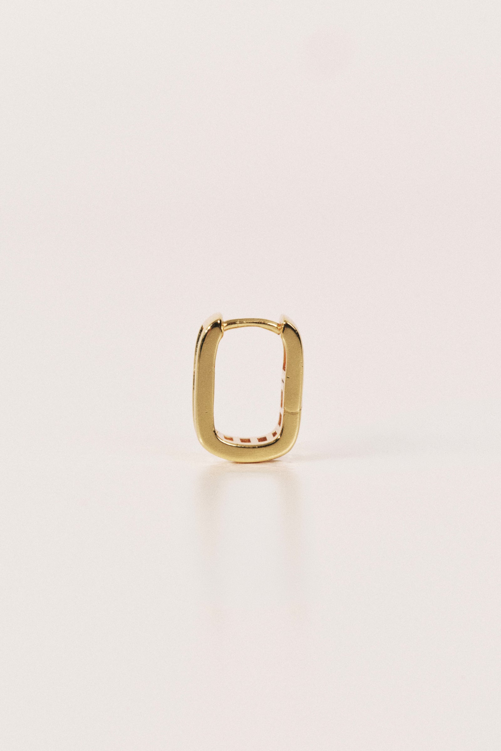 Crystal Baguette Huggies Gold