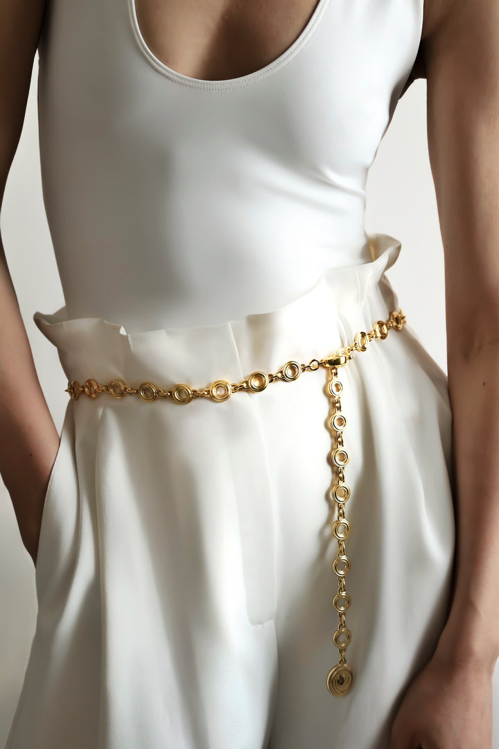 Elysees Gold Chain Belt