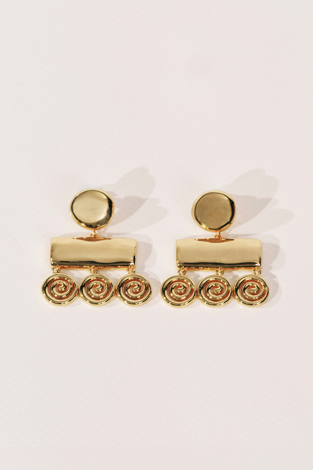 Koru Dangle Earrings Gold