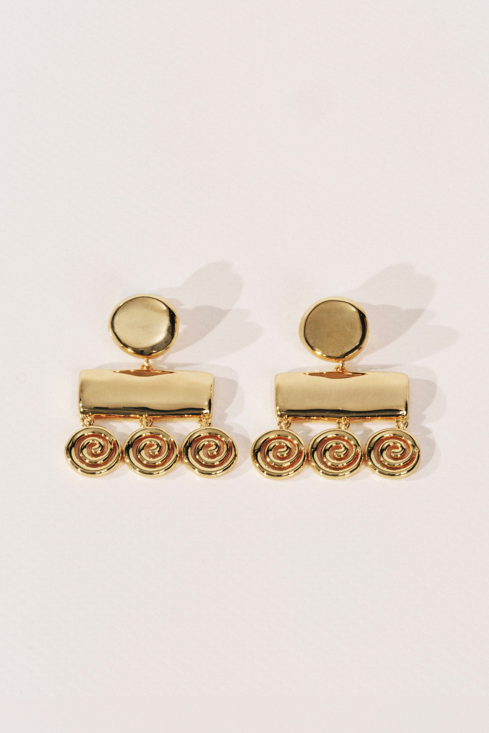 Koru Dangle Earrings Gold