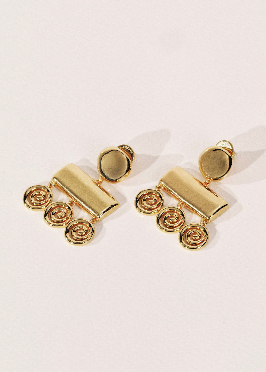 Koru Dangle Earrings Gold