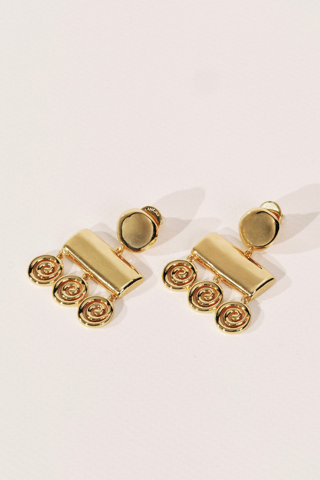 Koru Dangle Earrings Gold