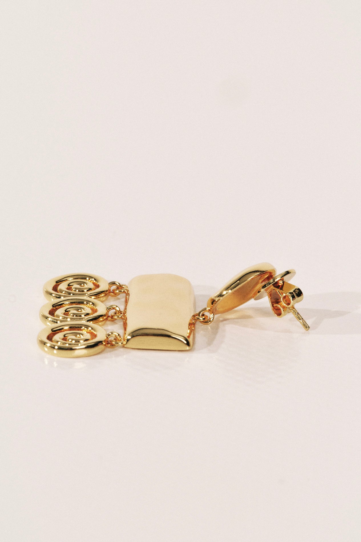 Koru Dangle Earrings Gold