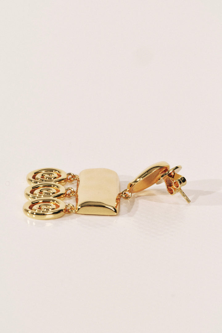 Koru Dangle Earrings Gold