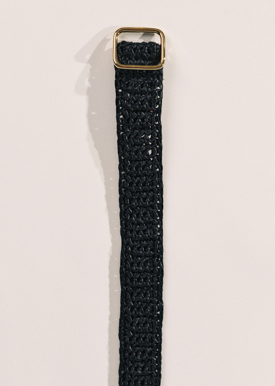 Mako Black Raffia Gold