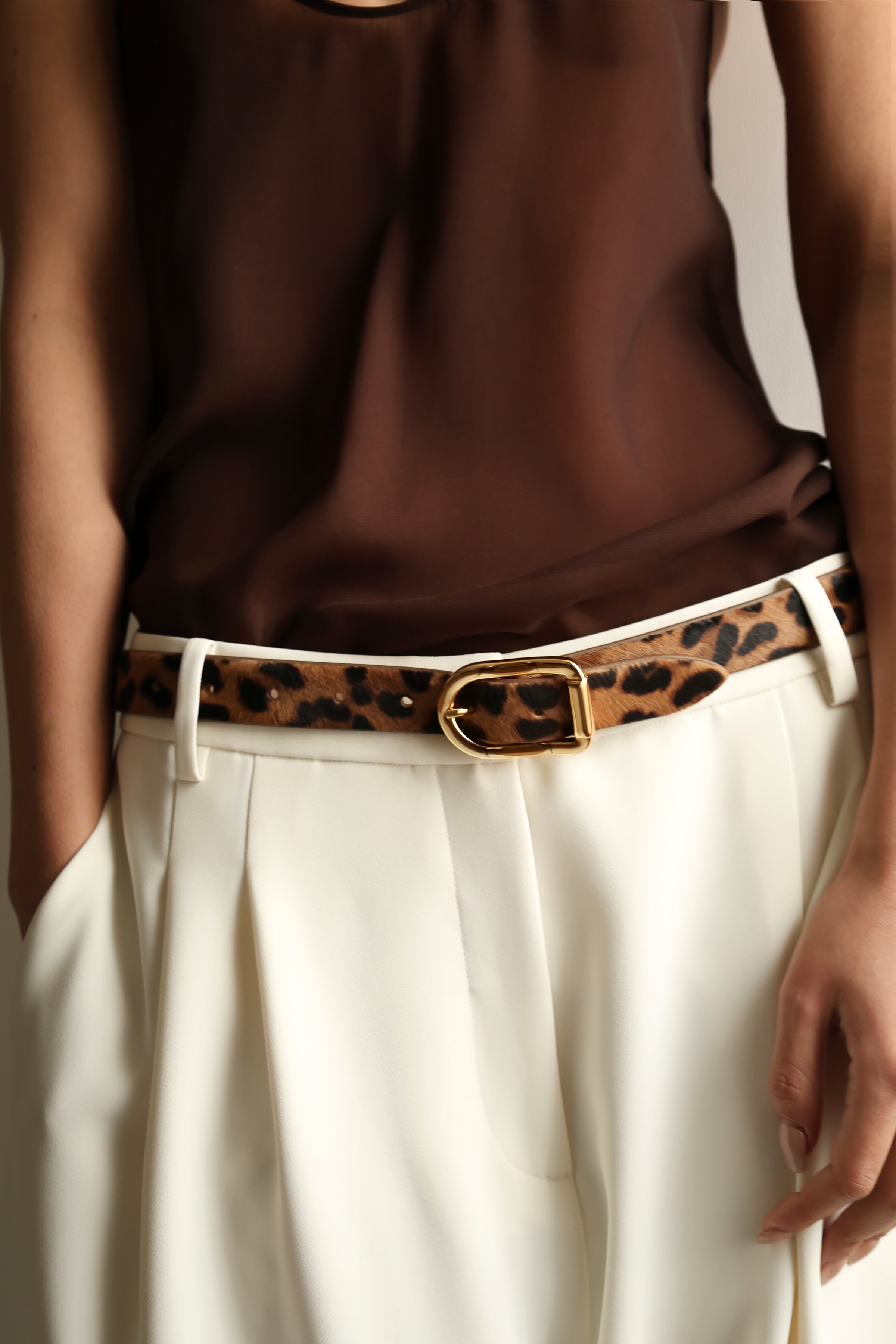 Mija Jaguar Calf Hair Gold