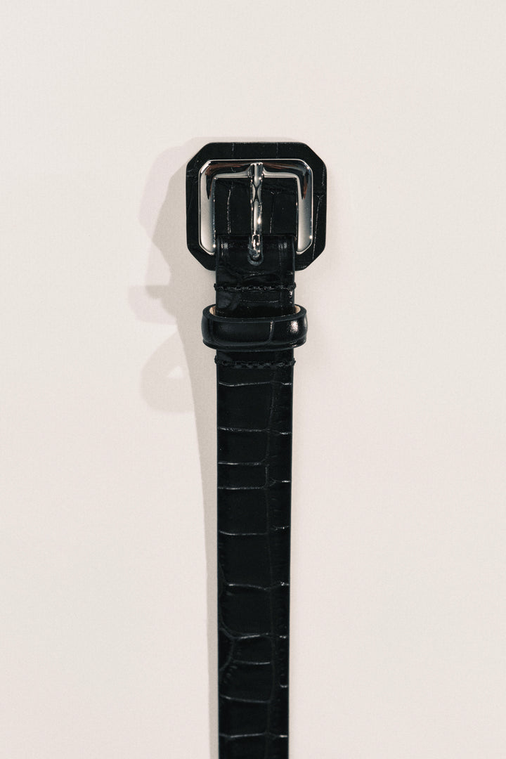 Nini Black Croco Silver