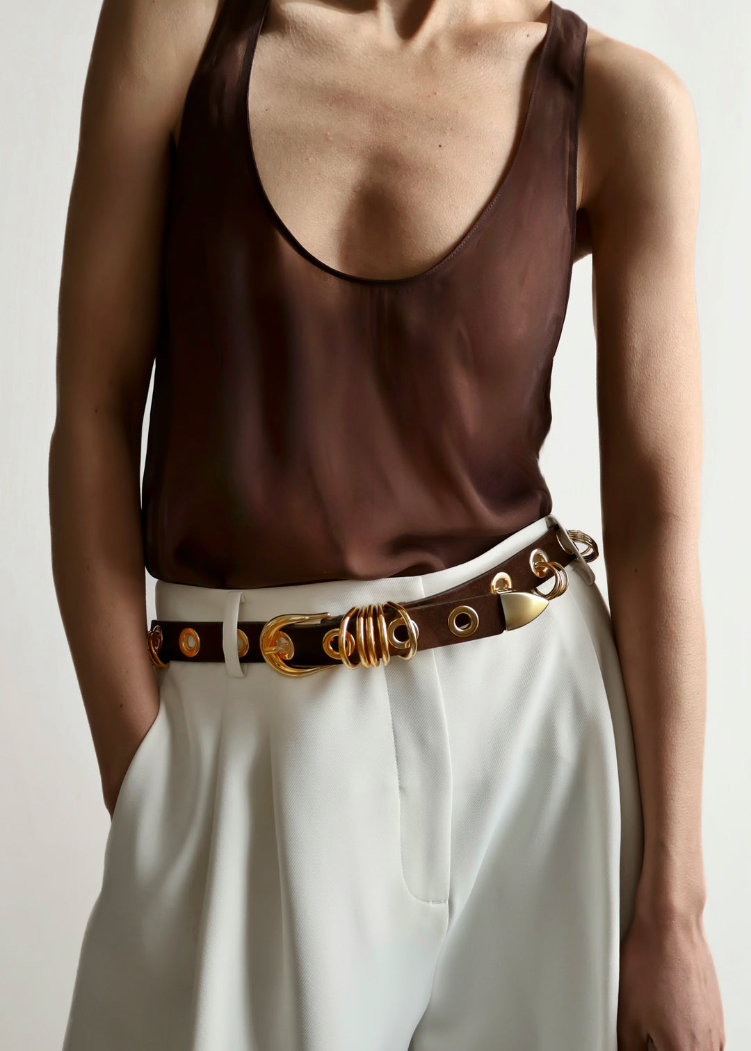 Revenge Chocolate Suede Gold