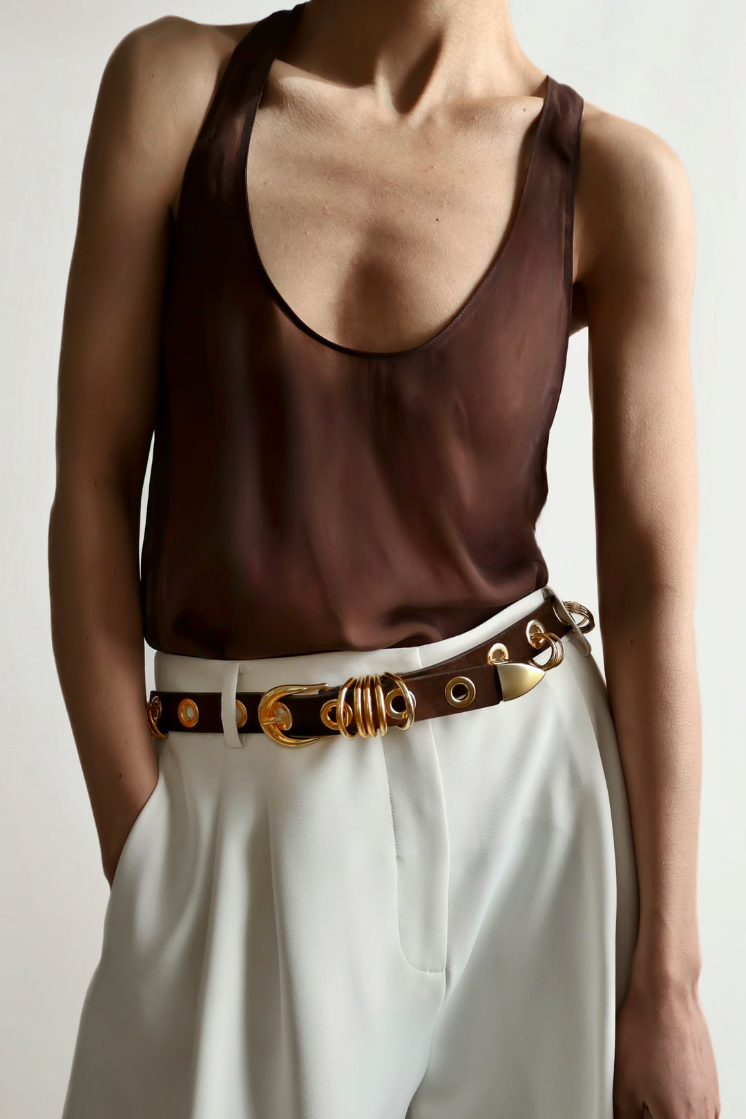 Revenge Chocolate Suede Gold
