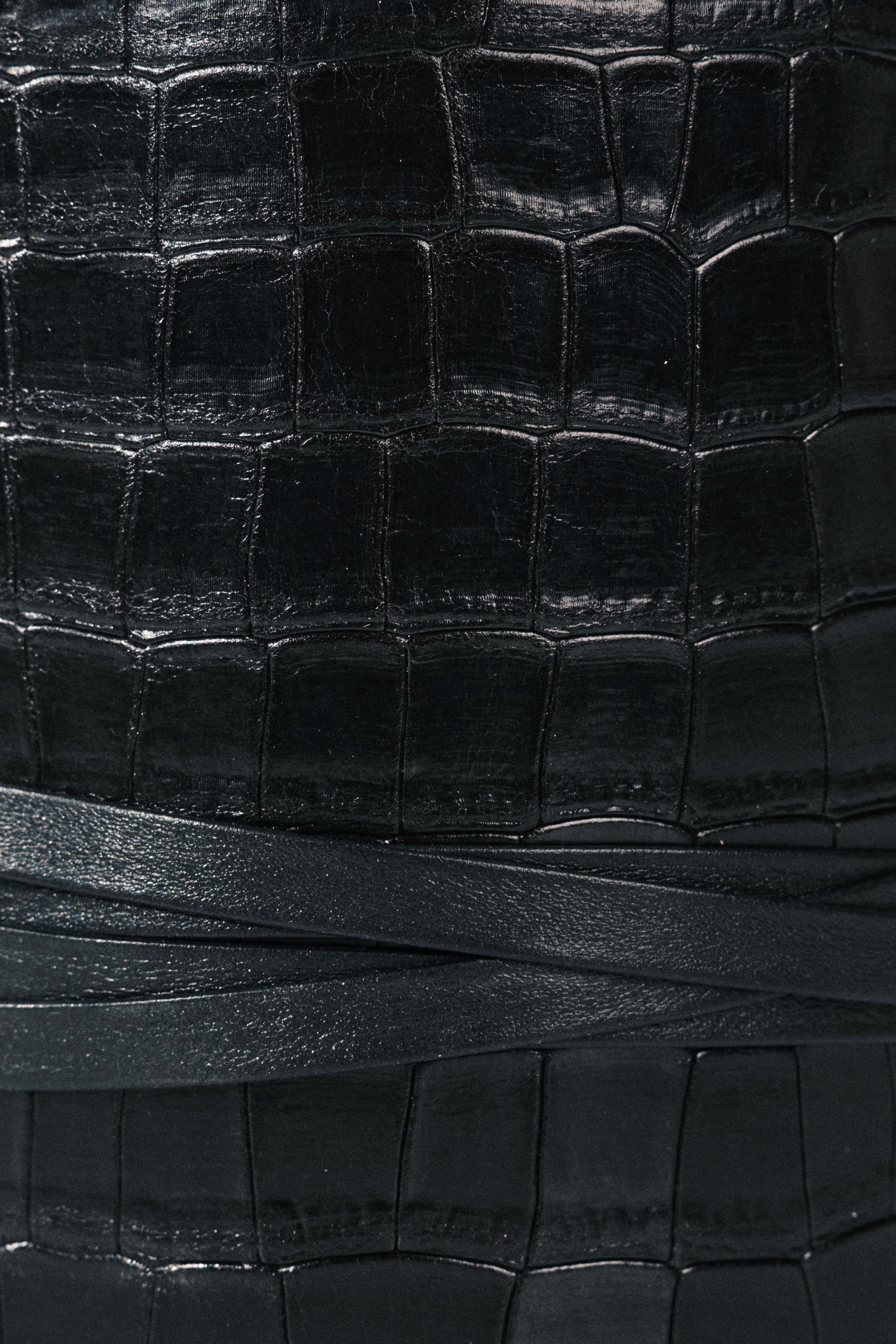 Undone Corset Black Alligator