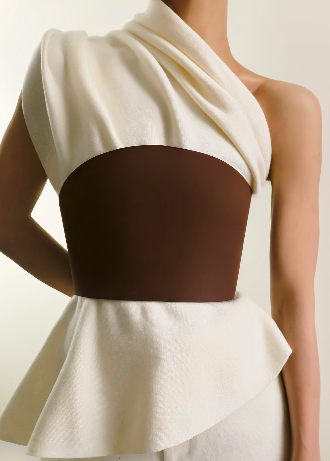 Undone Corset Chocolate Suede