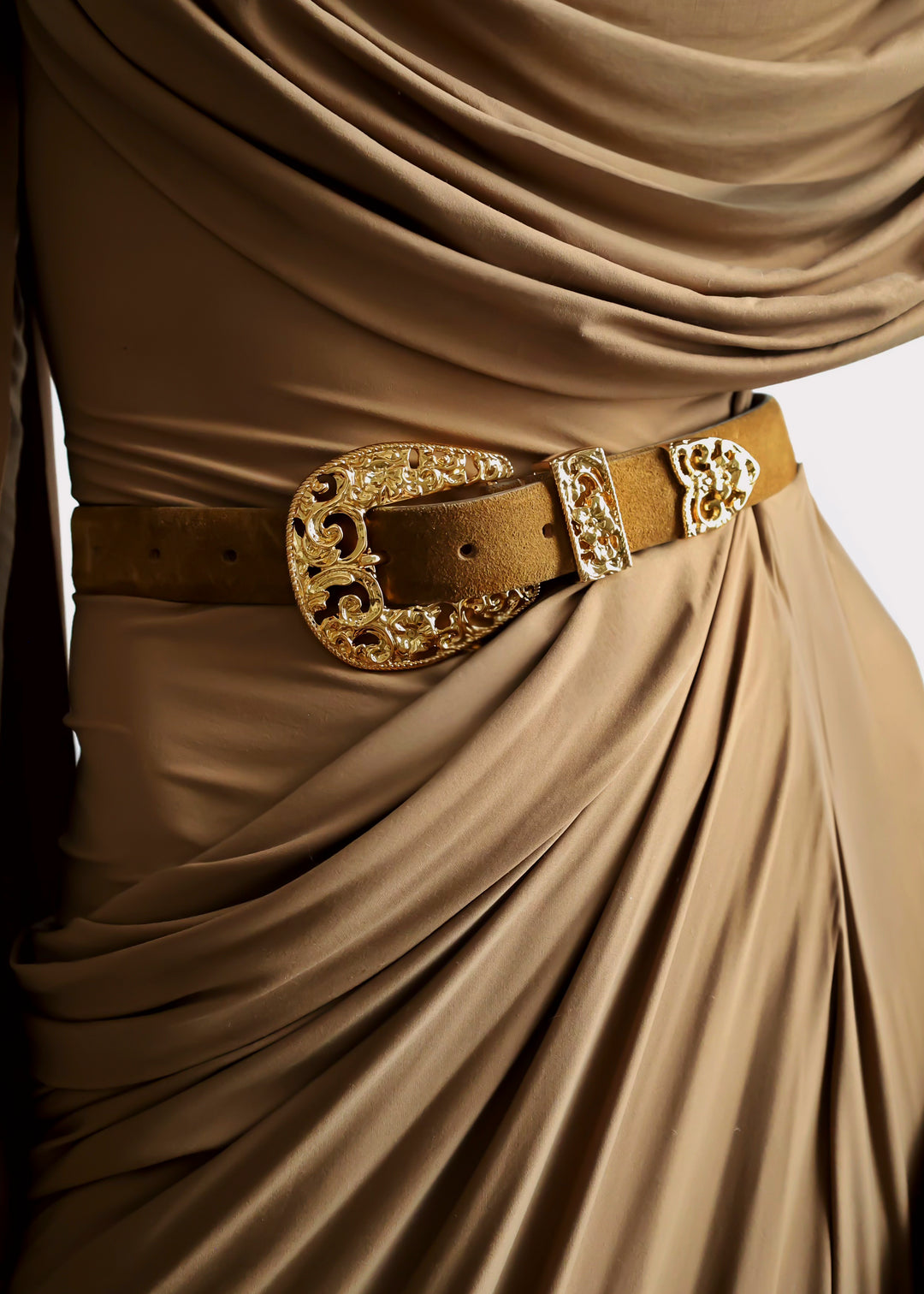 Versailles Ochre Suede Gold