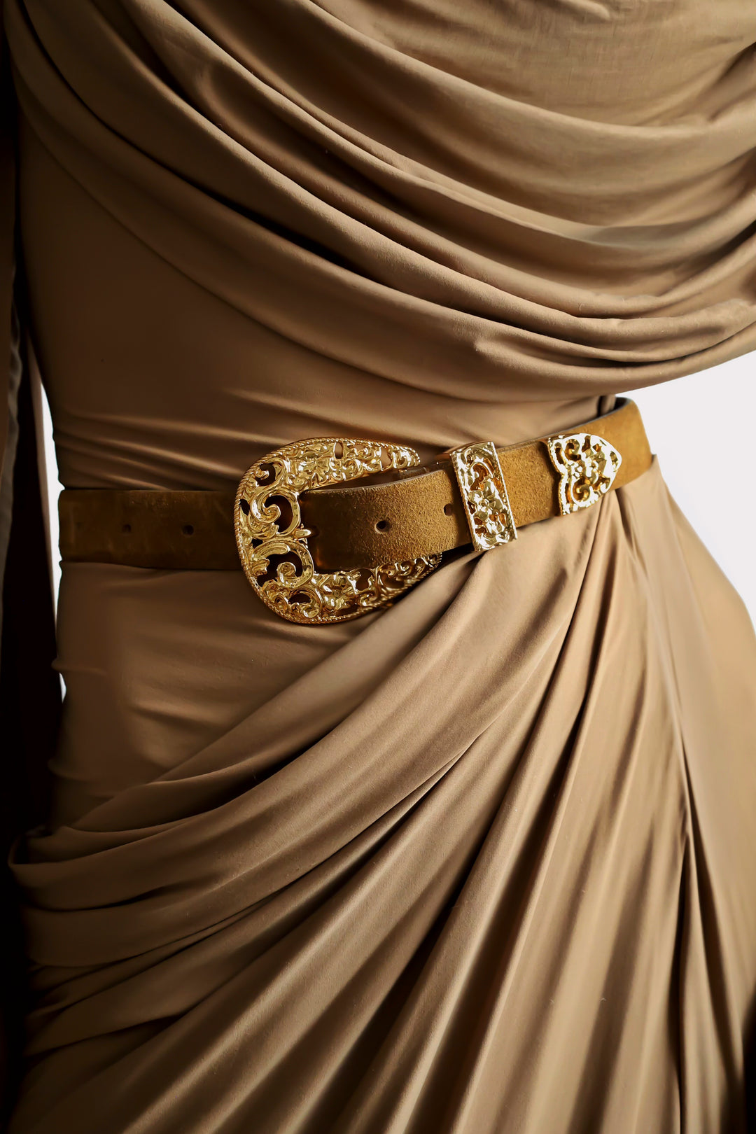Versailles Ochre Suede Gold