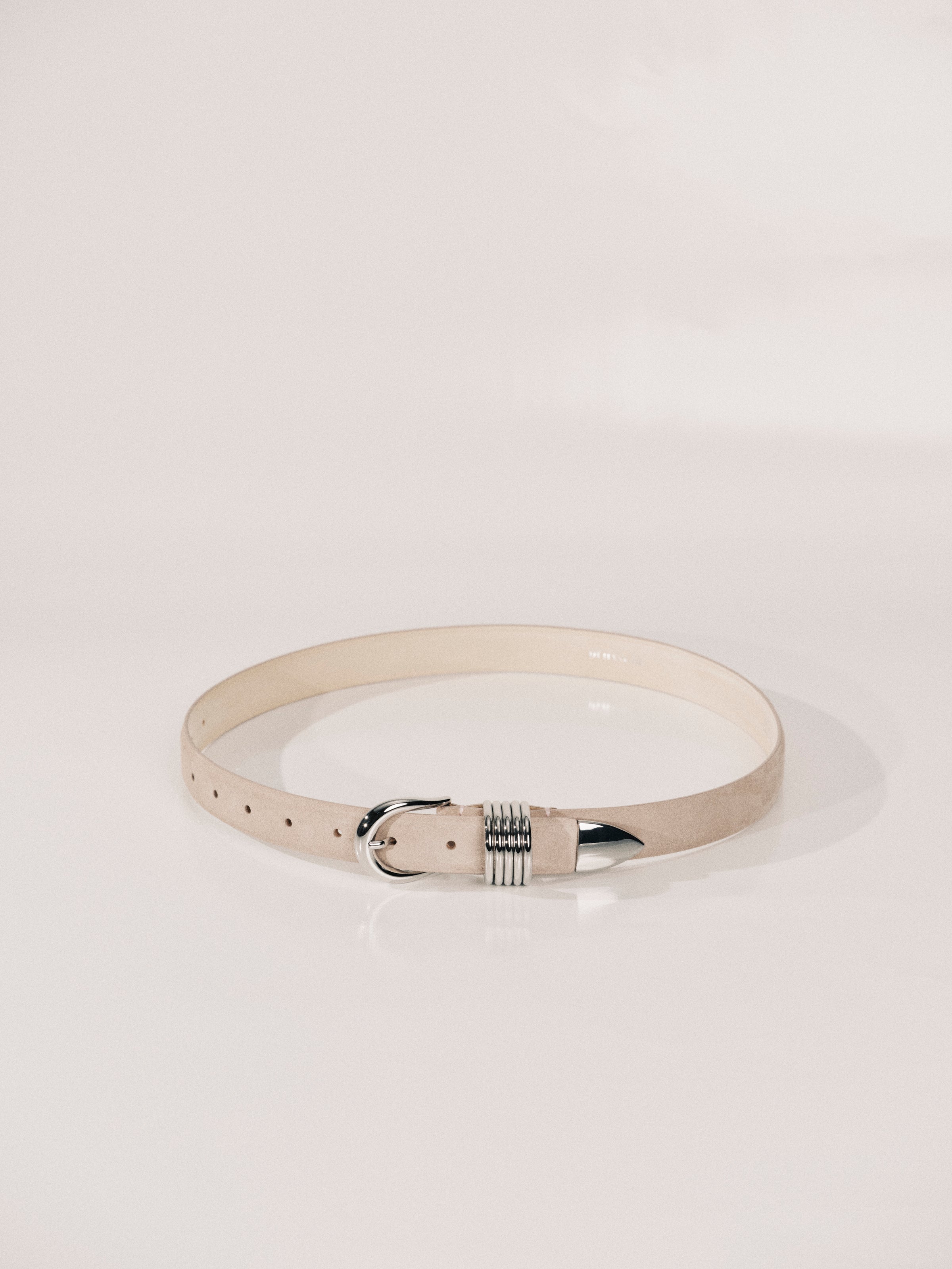 Hollyhock Suede Blush Silver