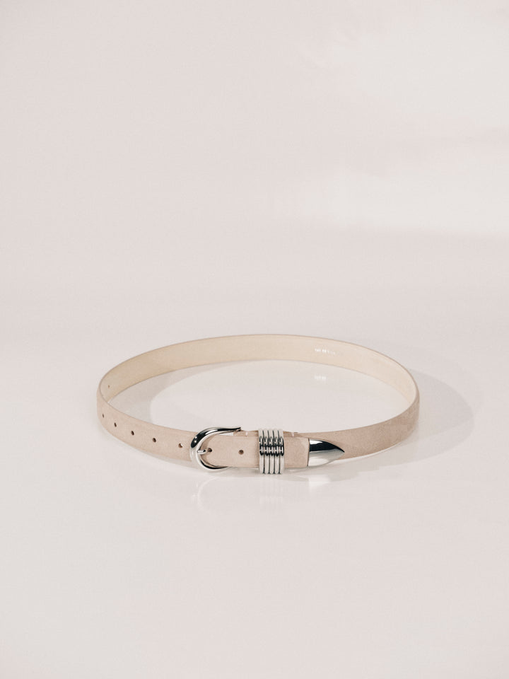 Hollyhock Suede Blush Silver