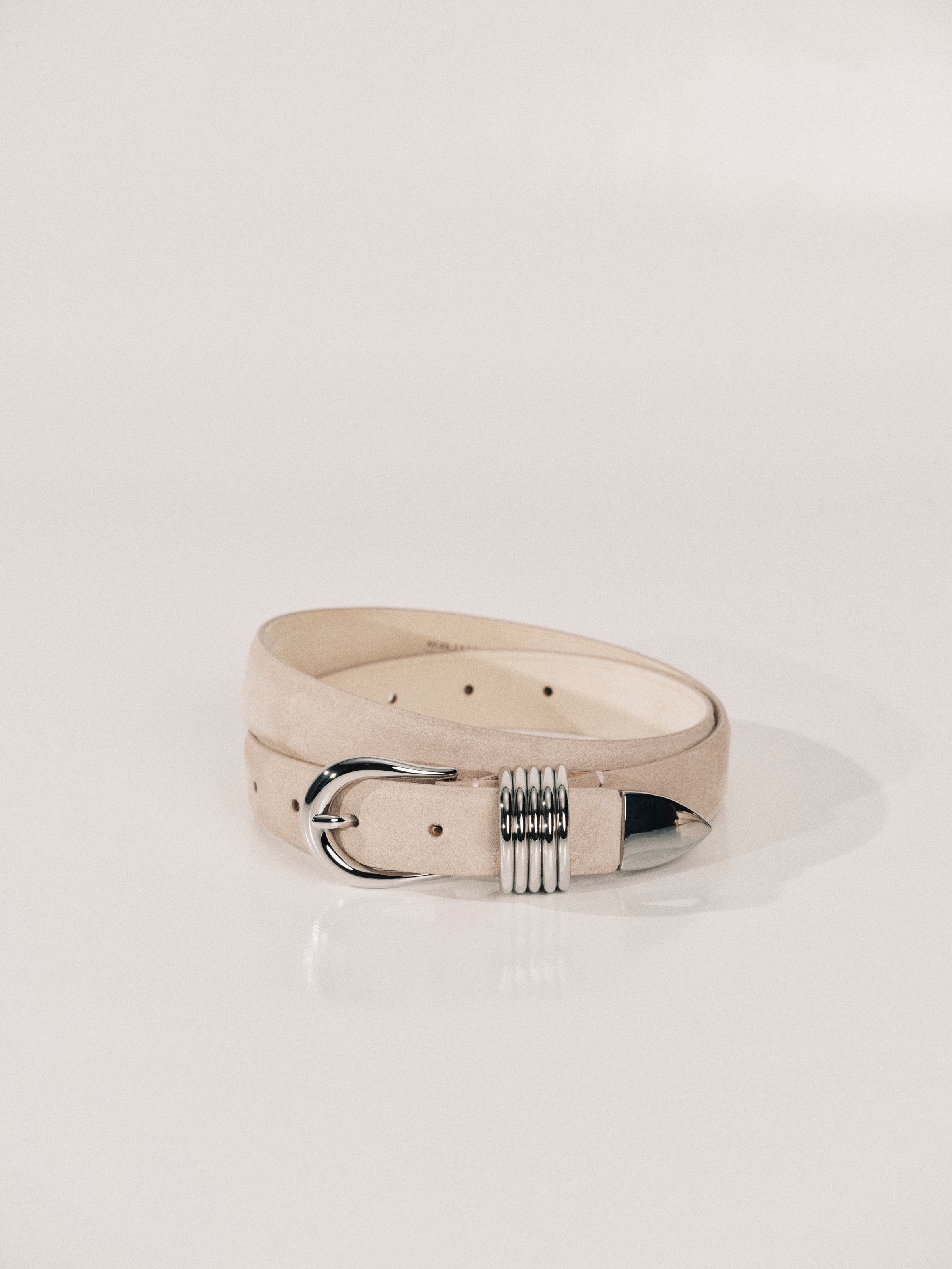 Hollyhock Suede Blush Silver