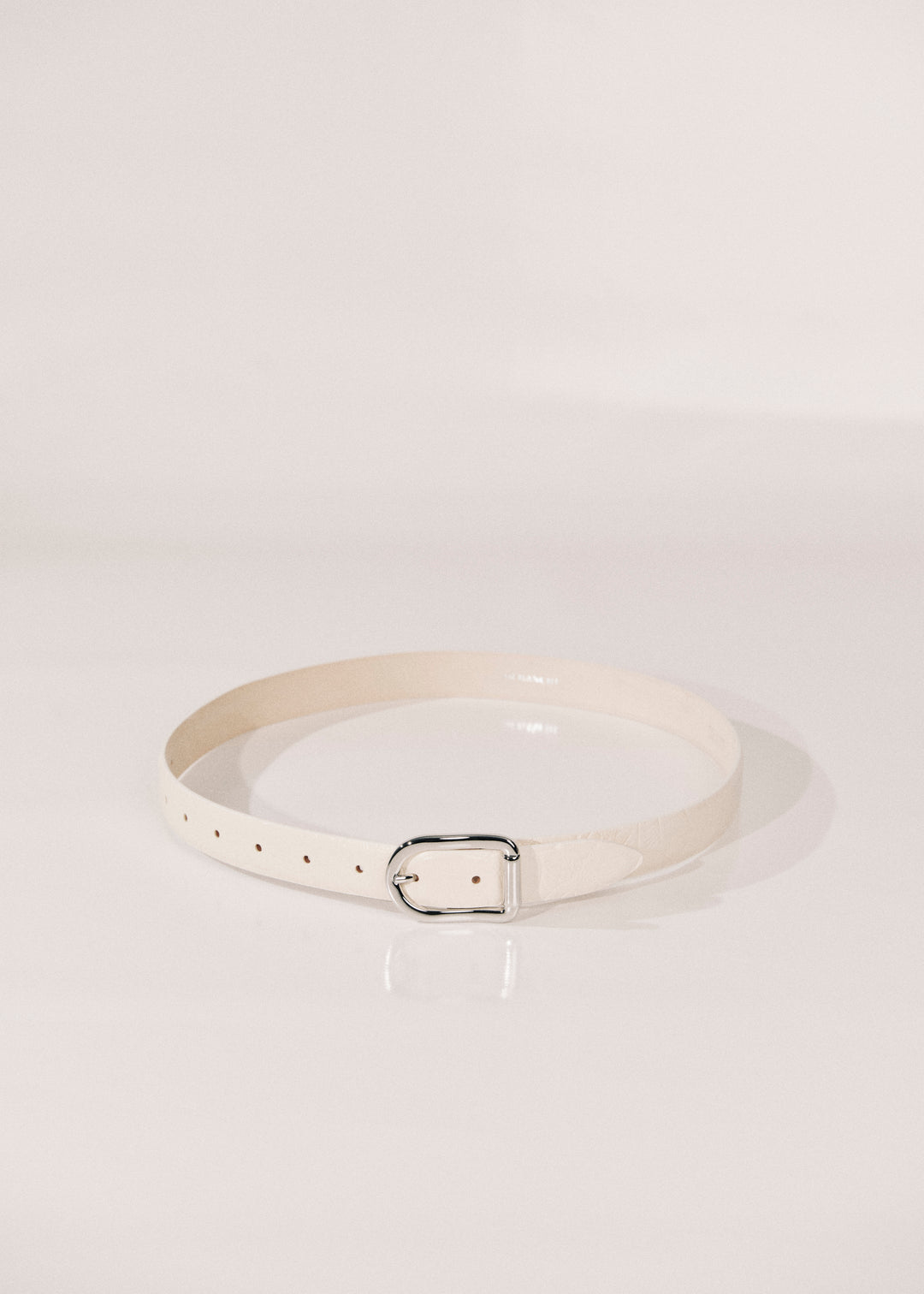 Mija Floral Ivory Embossed Leather Silver