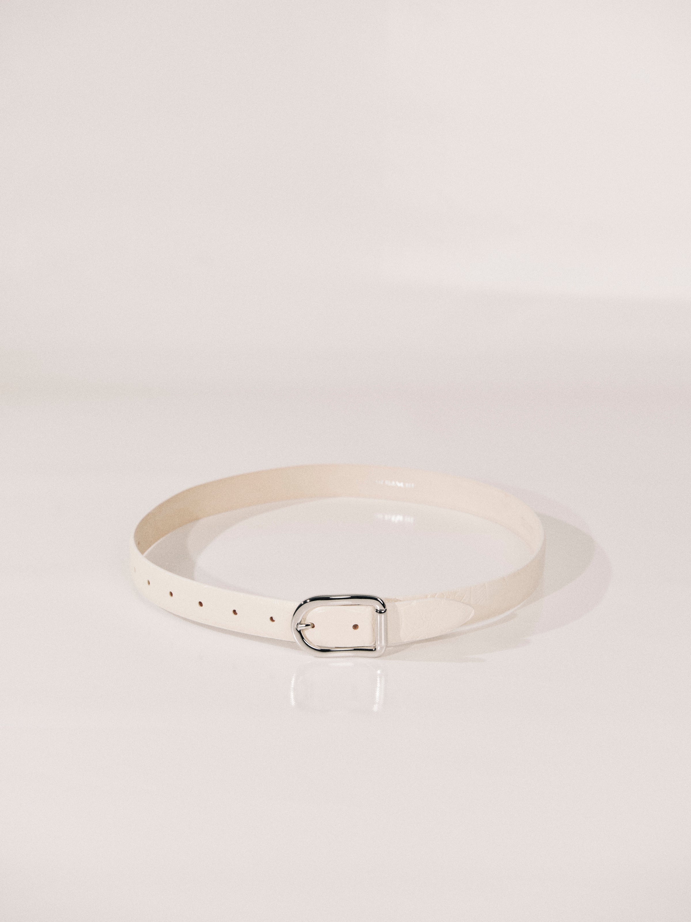 Mija Floral Ivory Embossed Leather Silver